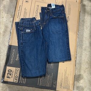 Cinch Dark Blue Denim Jeans with Contrast Stitching